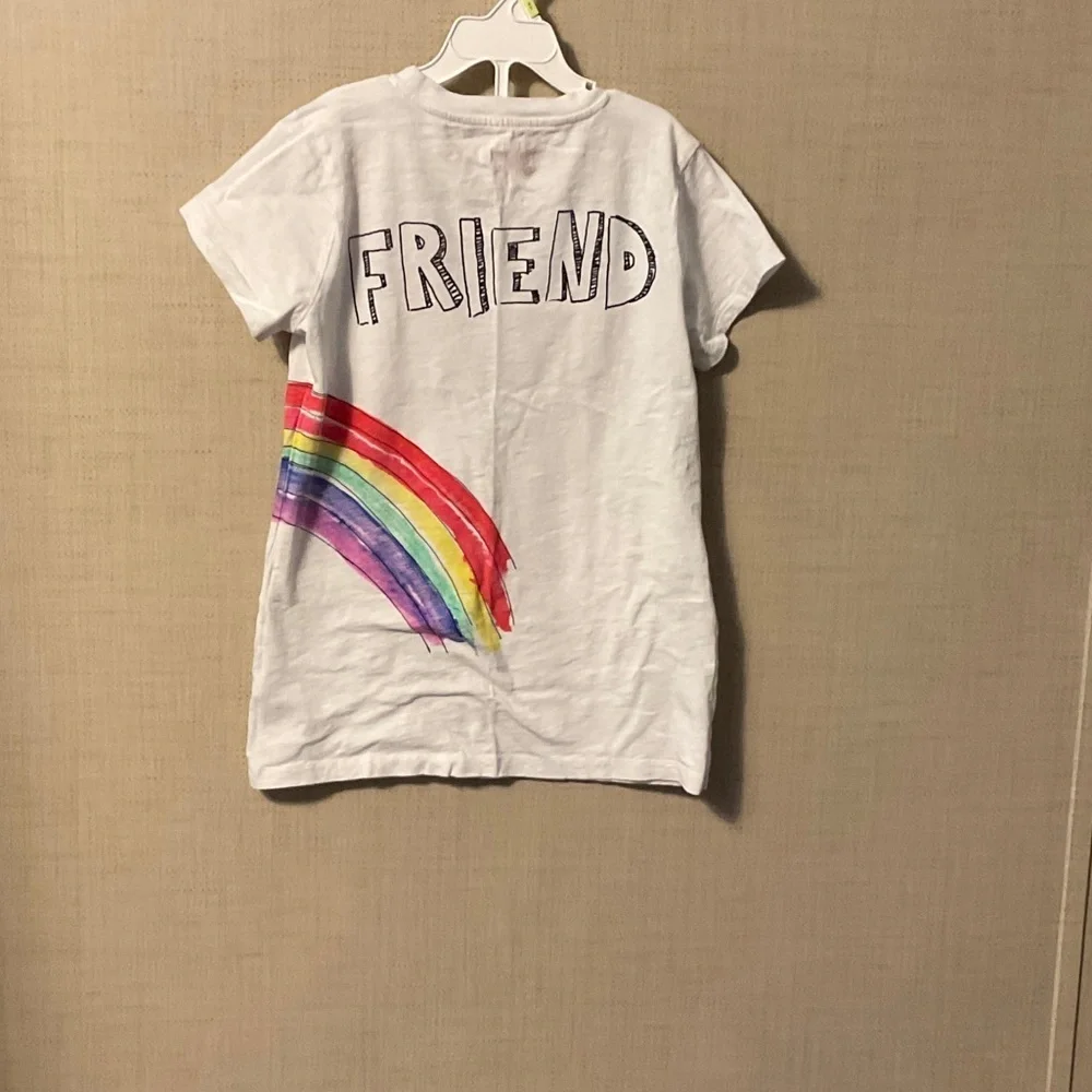 Crewcuts White Sequin 'Best' Rainbow Tee